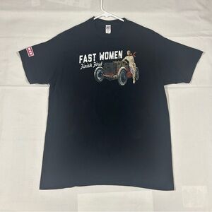 2015 Craftsman Crewneck Tee Large MADE to RACE Fast Women Finish First T Shirt